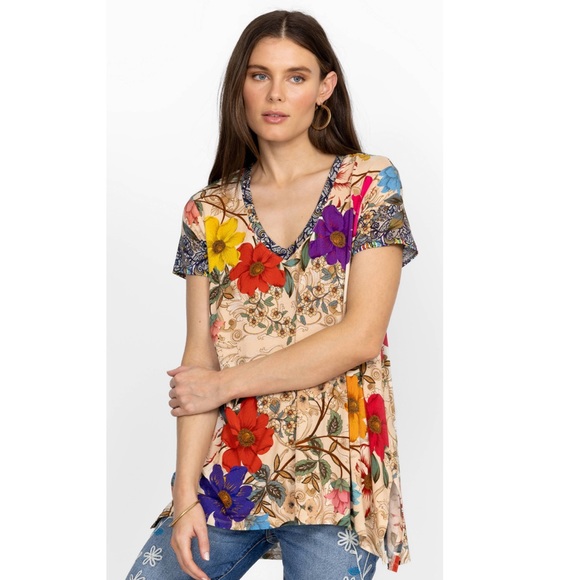 Johnny Was Archibal Drape Tee - Picture 3 of 5